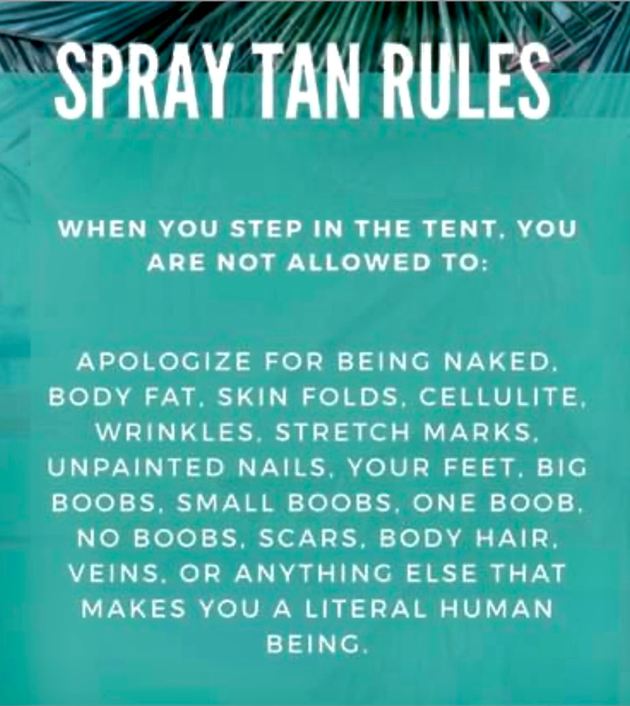 Spray Tan Rules